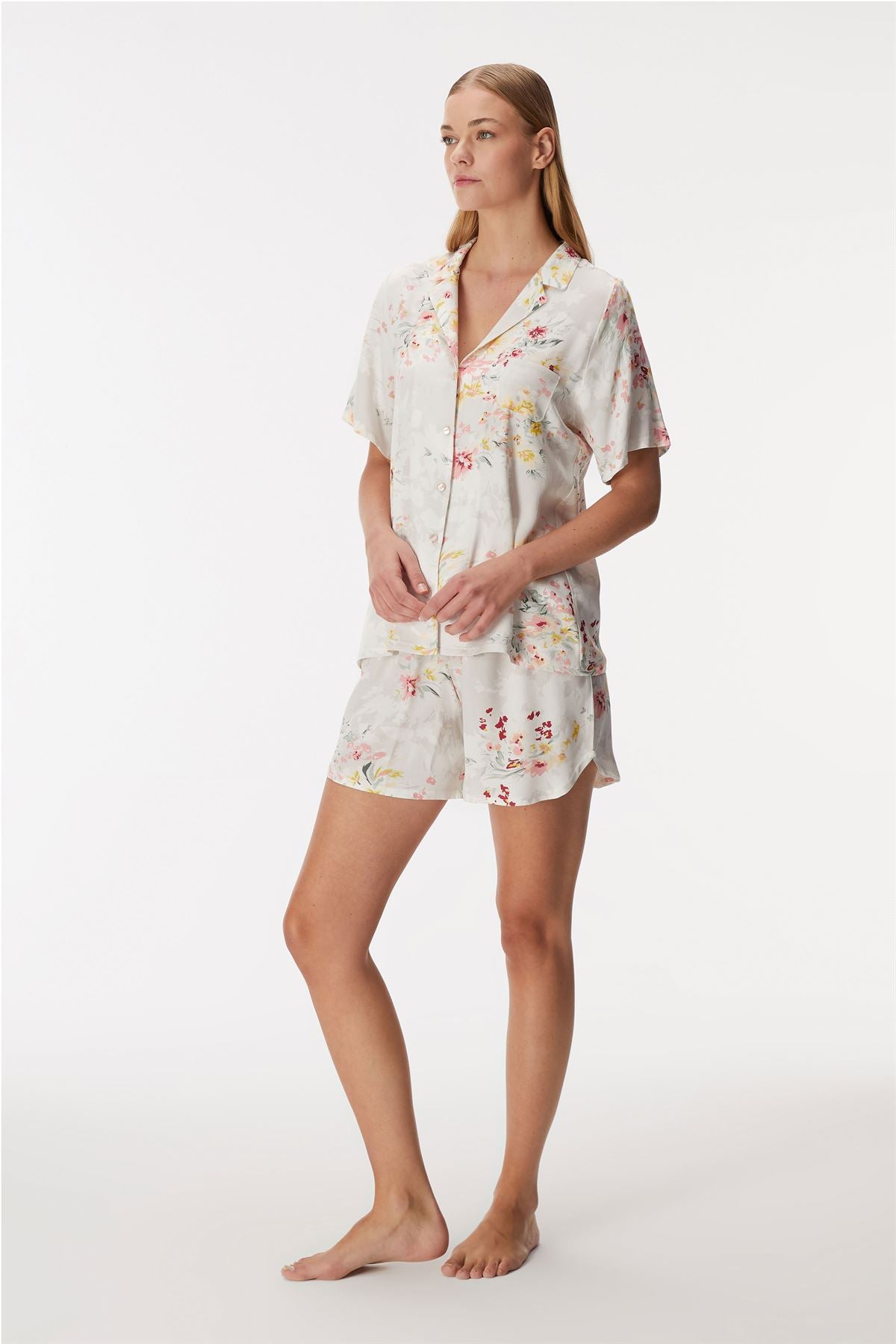 Blossom 11355 Women's Short Sleeve Shirt & Shorts Set