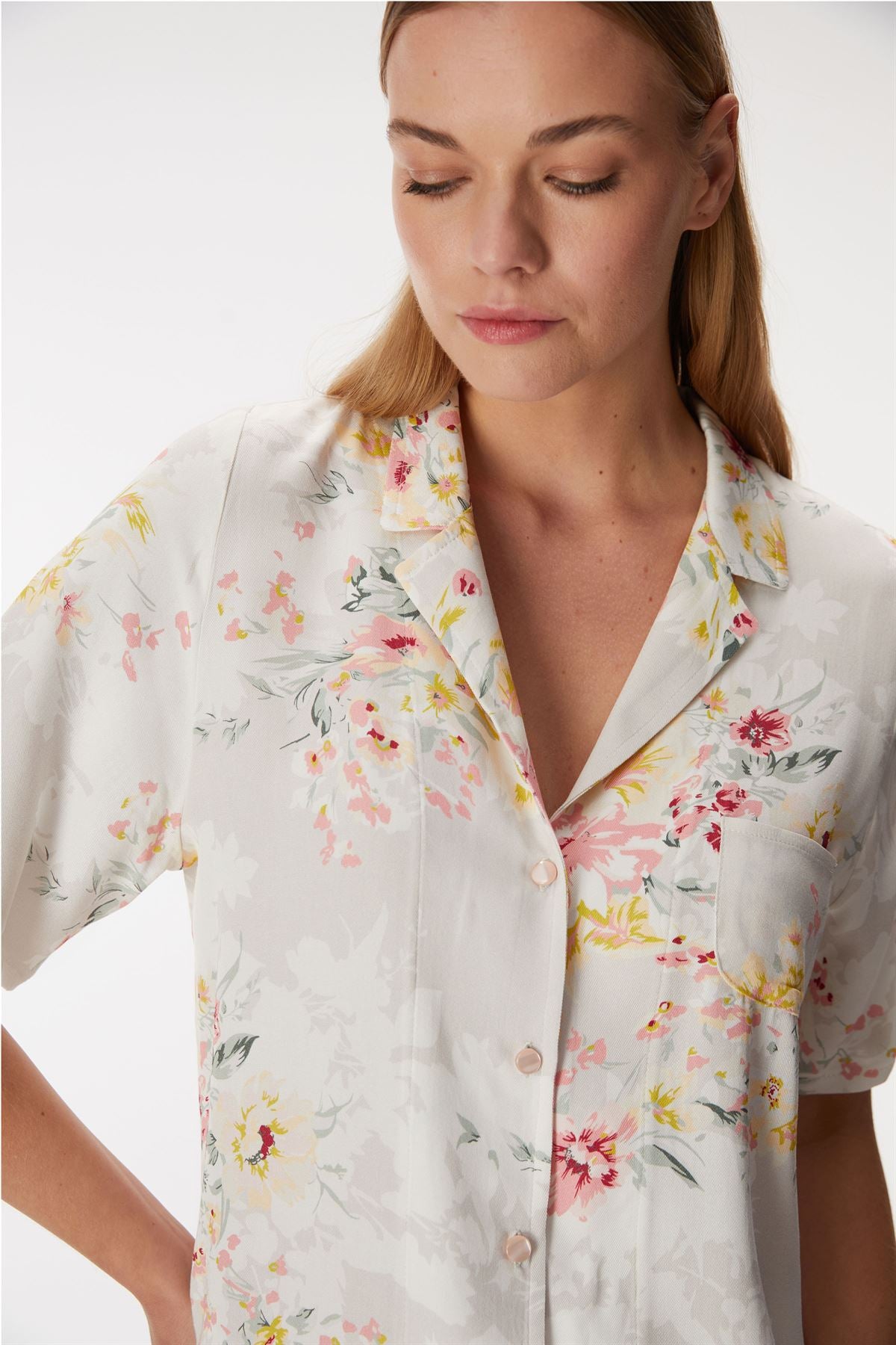 Blossom 11355 Women's Short Sleeve Shirt & Shorts Set