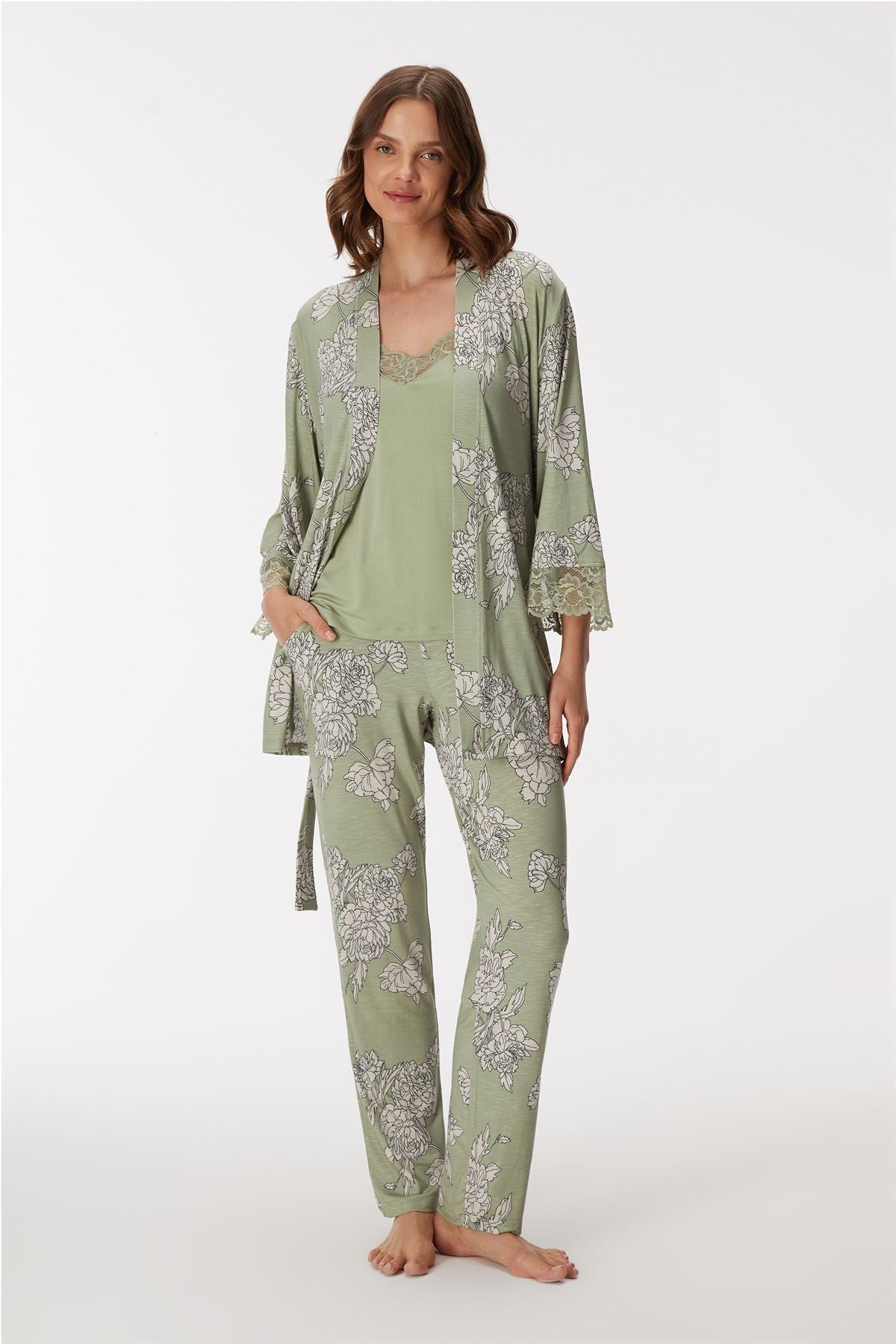 Daylily 11402 Women's Gown, Camisole & Pants Set