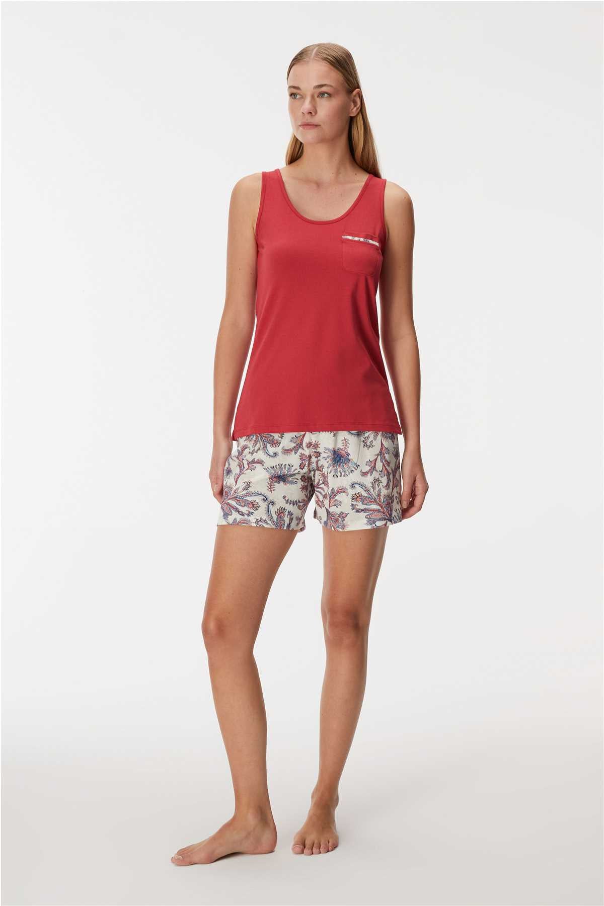 11417 Women's Top & Shorts Set