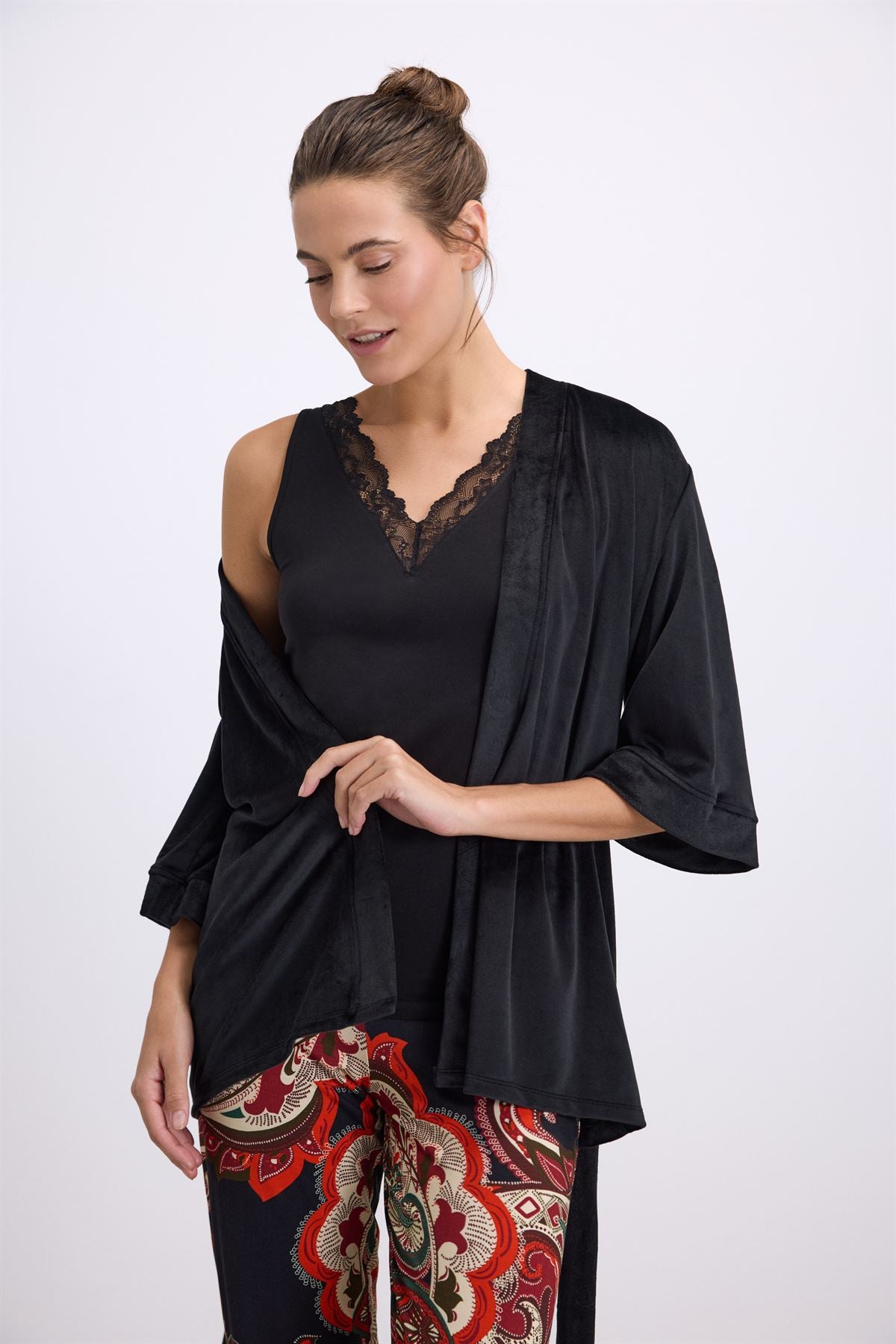 Echium 11546 Women's Gown, Camisole & Pants Set