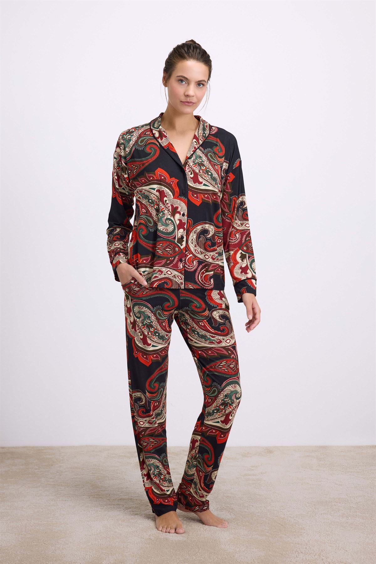 Echium 11545 Women's Long Sleeve Shirt & Pants Set