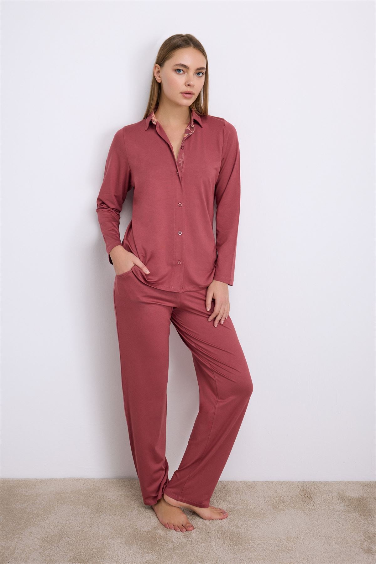 Dandelion 11556 Women's Long Sleeve Shirt & Pants Set
