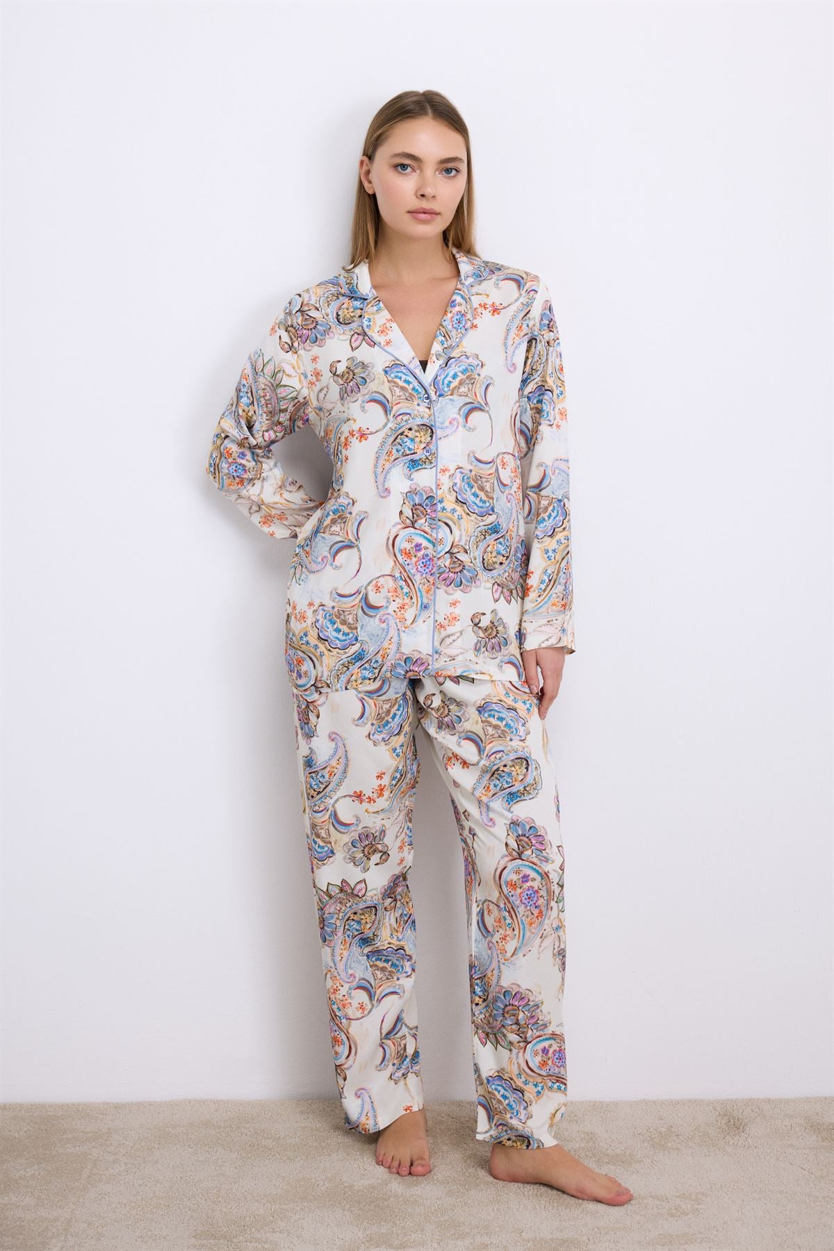 Alyssum 11571 Women's Long Sleeve Shirt & Pants Set