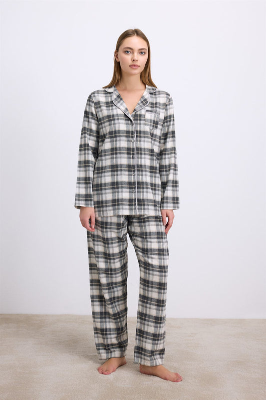 Jacobinia 11594 Women's Long Sleeve Shirt & Pants Set