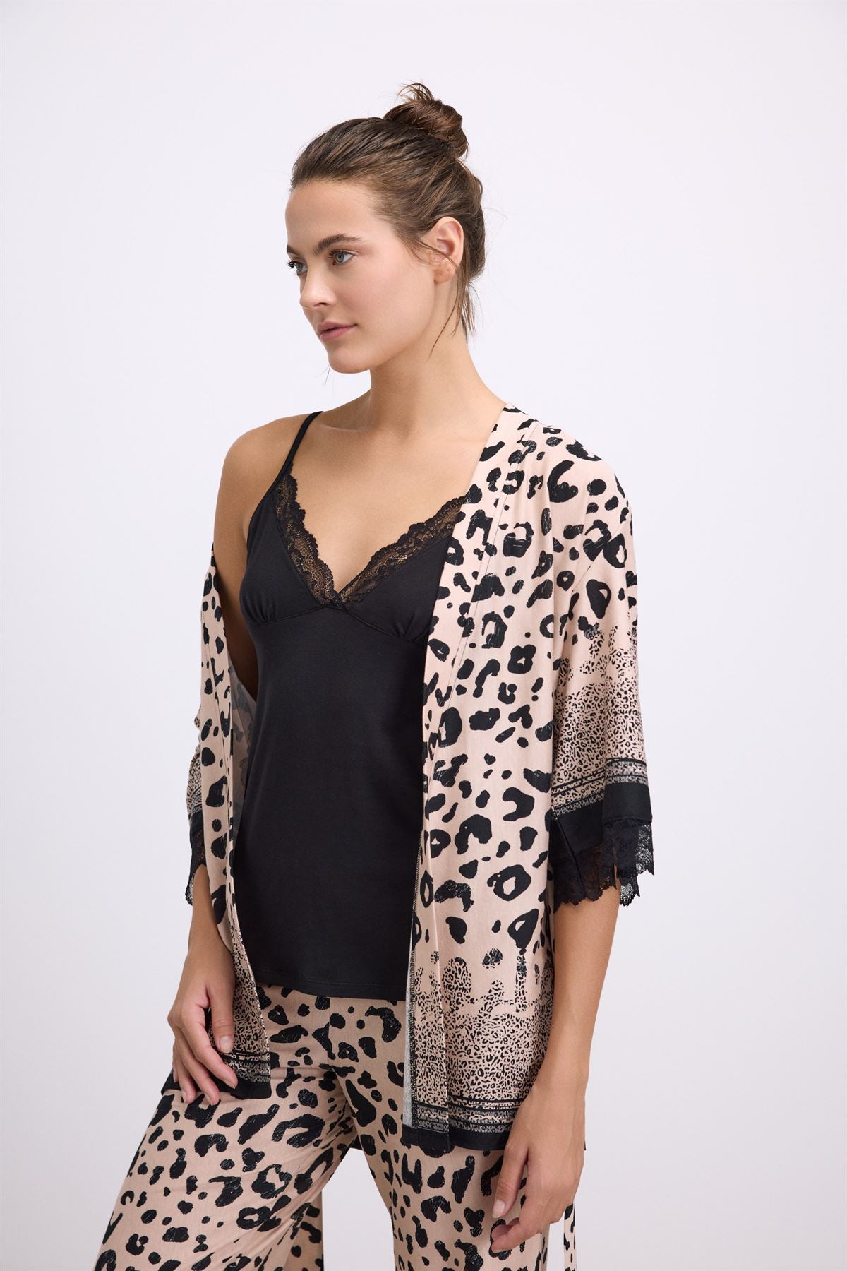 Bergenia 11602 Women's Satin Gown, Camisole & Pants Set