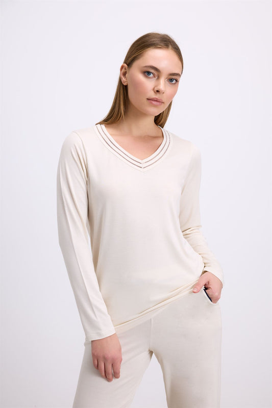 Plumeria 11616 Women's Longsleeve T-Shirt & Pants Set