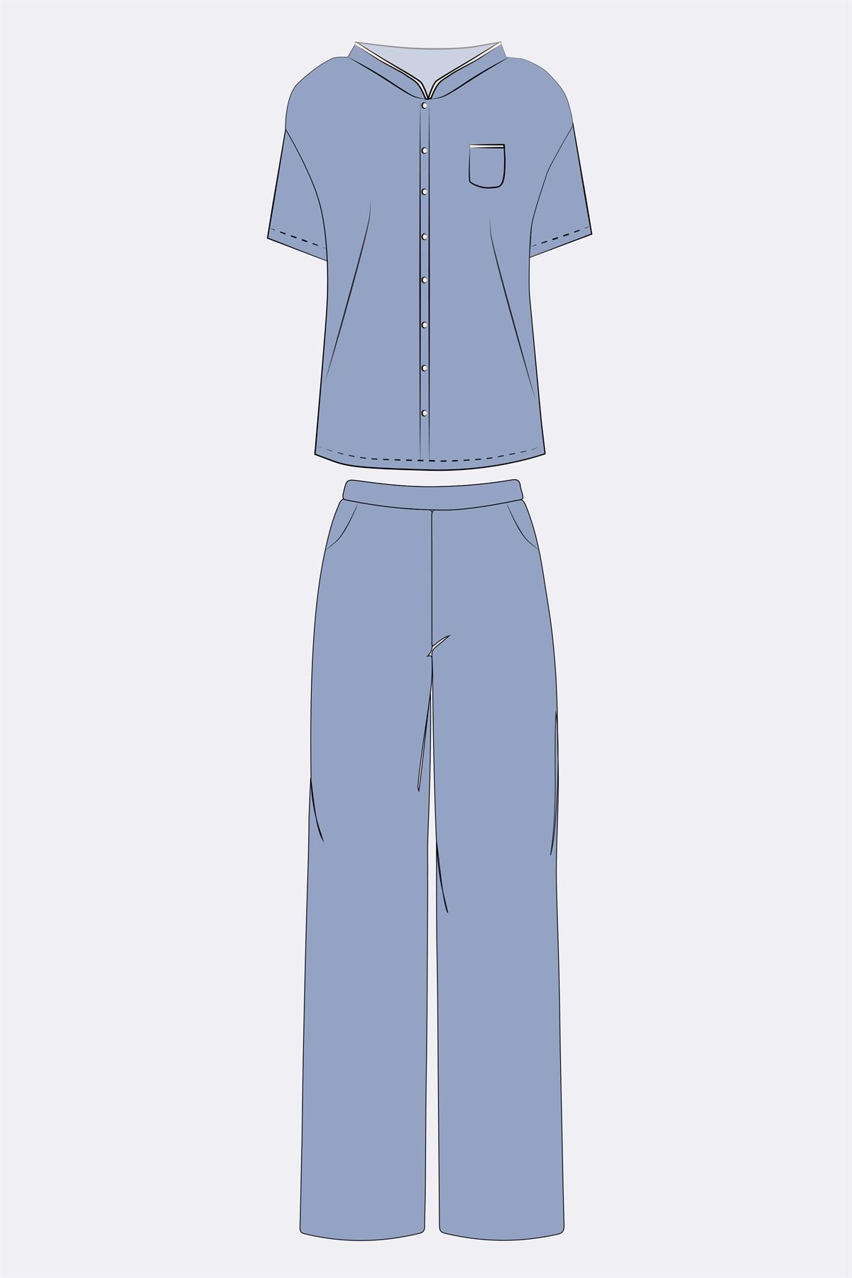 Yucca 11622 Women's Long Sleeve Shirt & Pants Set